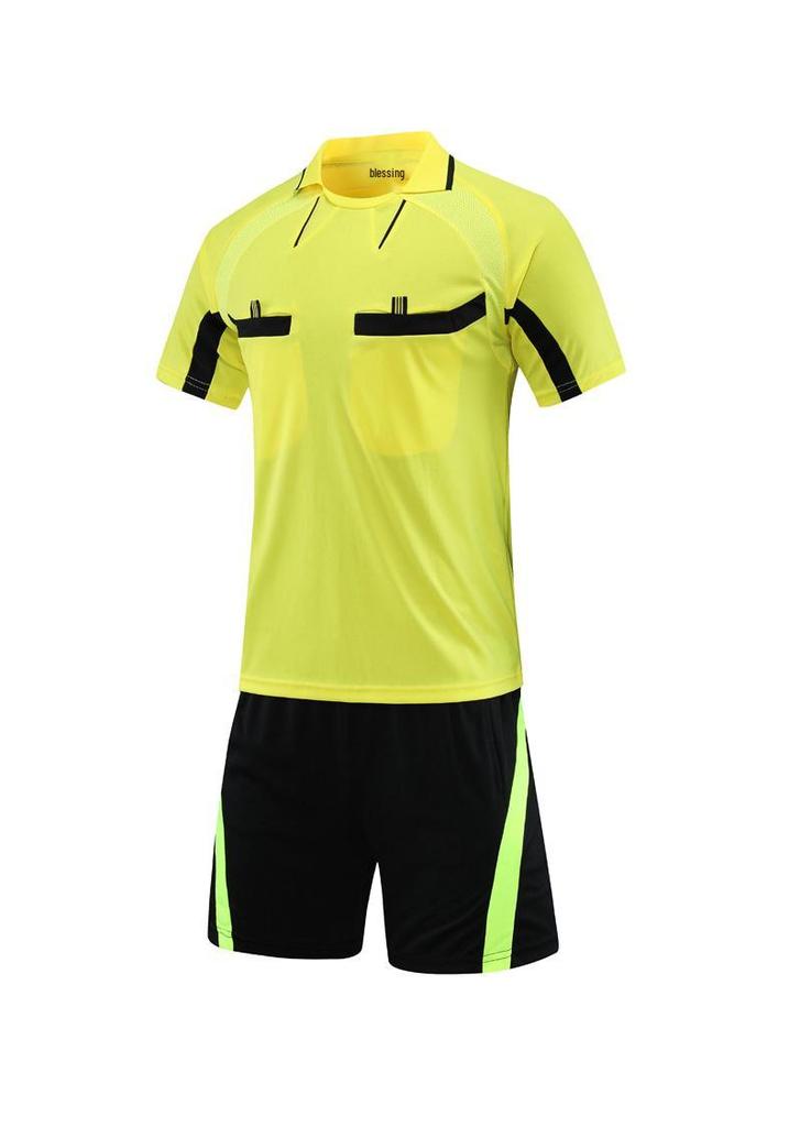 Professional Quick-Dry Referee Uniform Set for Football Competition Sportswear