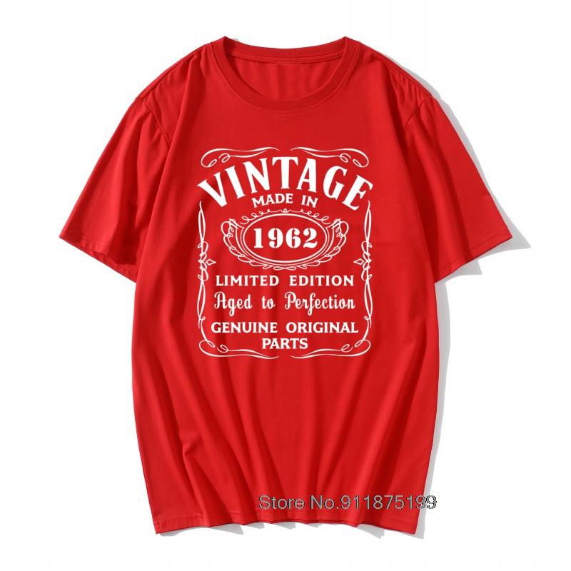 Vintage Made In 1962 T-Shirt Anniversary Present Funny Unisex Graphic Graphic Cotton Short Sleeve Novelty O-Neck Father Tshirt