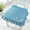 Dining Chair Cushion Four Seasons General Plush Chair Cushion Thickened Anti-slip Strap Stool Cover Cushion