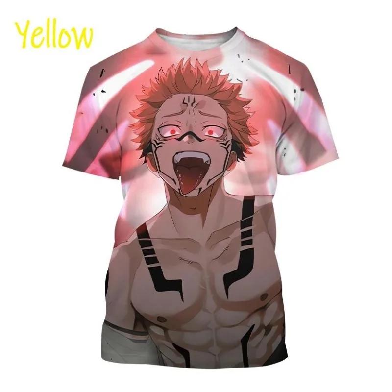 Japonské anime Jujutsu Kaisen 3D potisk tričko Harajuku pánské/dámské ležérní tričko s krátkým rukávem streetové cool