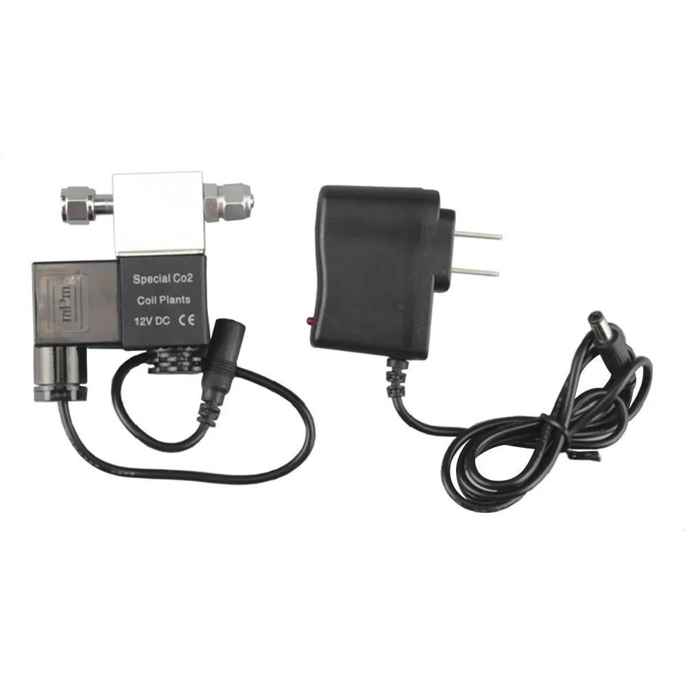 Aquarium CO2 Single and Double Head Solenoid Valve, Wanyin ZRDR Low Temperature Solenoid Valve DIY Automatic Switch Solenoid Valve