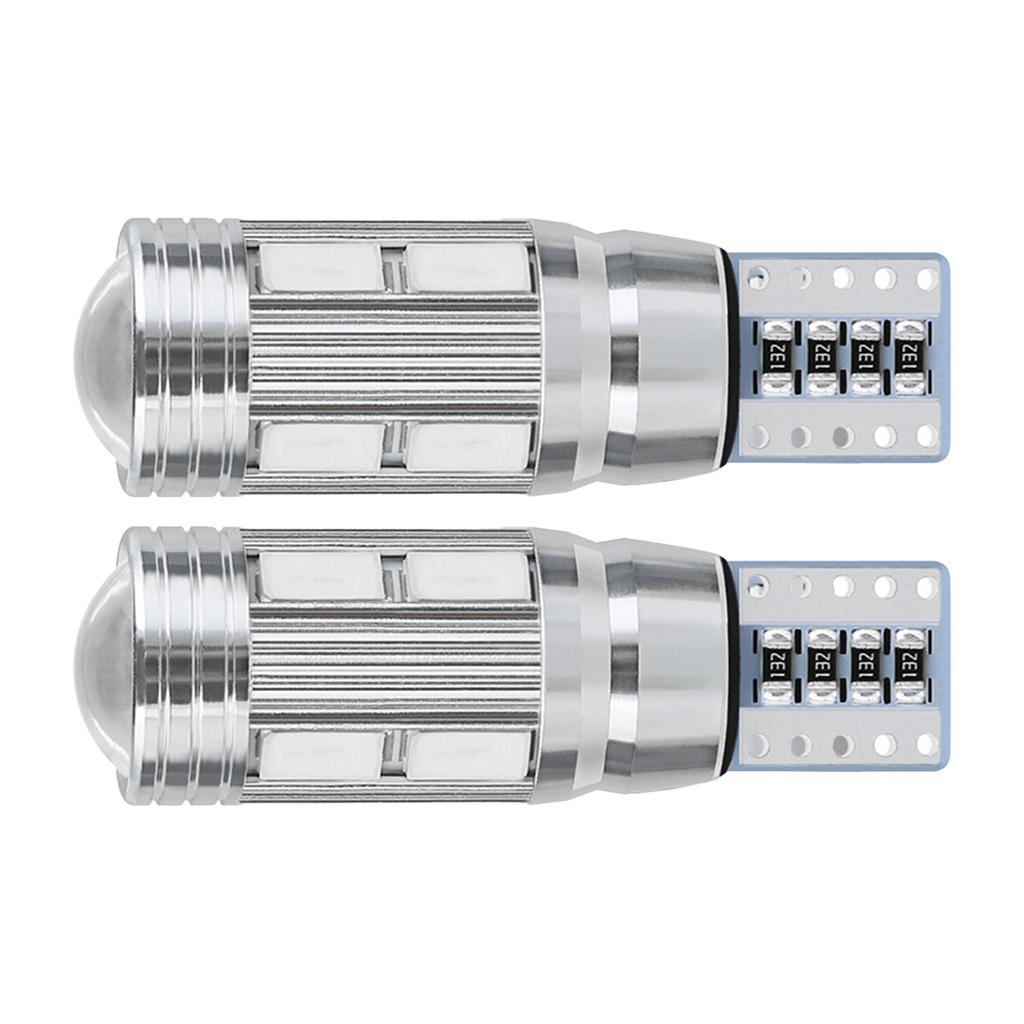 2pcs Car LED Light Bulb T10 5730 5630 10SMD Super Bright for Reading License Plate Lamp Blue