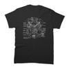 Vintage V8 Motor Zeichnung Anleitung T-Shirt 100% Baumwolle Rundhals Sommer Kurzarm Freizeit Herren T-Shirt Größe S3XL