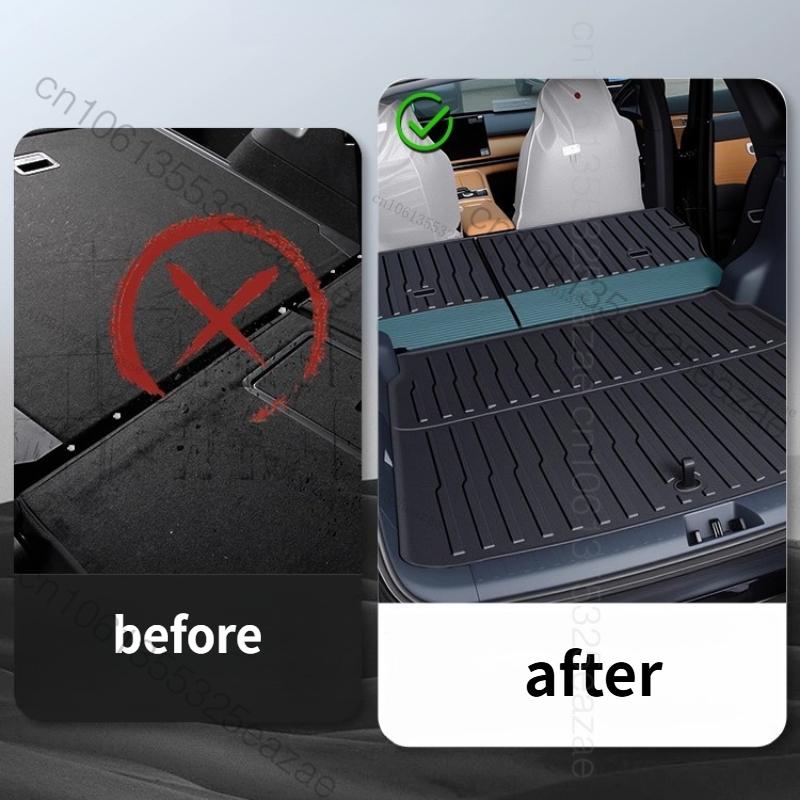For Geely Galaxy Starship 7 EX5 EM-i 2026 Car Rear Trunk Cargo TPE Trunk Mat Floor Tray Rear Seat Backrest Pad Auto Accessories