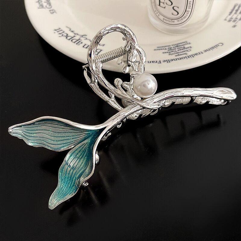 Metal Irregular Color Plata Estrella de Mar Pinzas de Tiburón Pasadores Para Mujeres Retro Pinza de Garra Grande Pasadores Tocado Accesorios para el Cabello Joyería