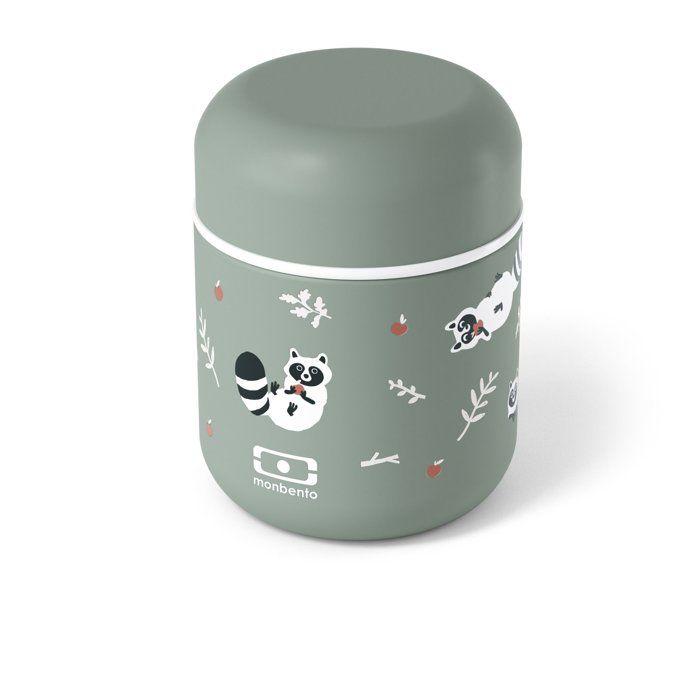 Petite Lunch Box Isotherme - MONBENTO - Boîte repas hermétique - Garde le repas chaud/frais jusqu'a 5h - MB Capsule Raccoon