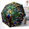 1pc Stained Glass Peacock Automatic Opening and Closing Umbrella - Suitable for Various Occasions, Outdoor Activities, Lightweight and Durable Automat