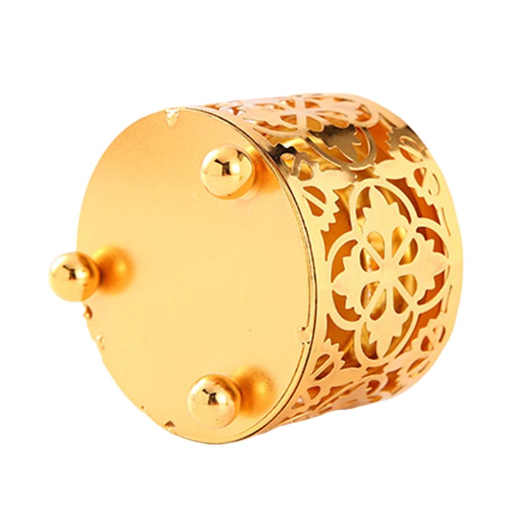 Vintage Metal Incense Burner Arabic Style Bowl with Lid for Home Office Yoga Spa and Meditation