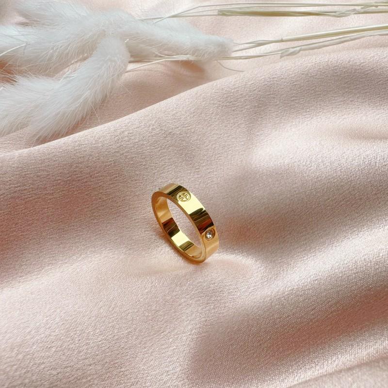 Trend Luxury Cross Stainless Steel Zircon Ring With Stone For Woman Girl For Men Couple Finger Wedding Ring bague femme