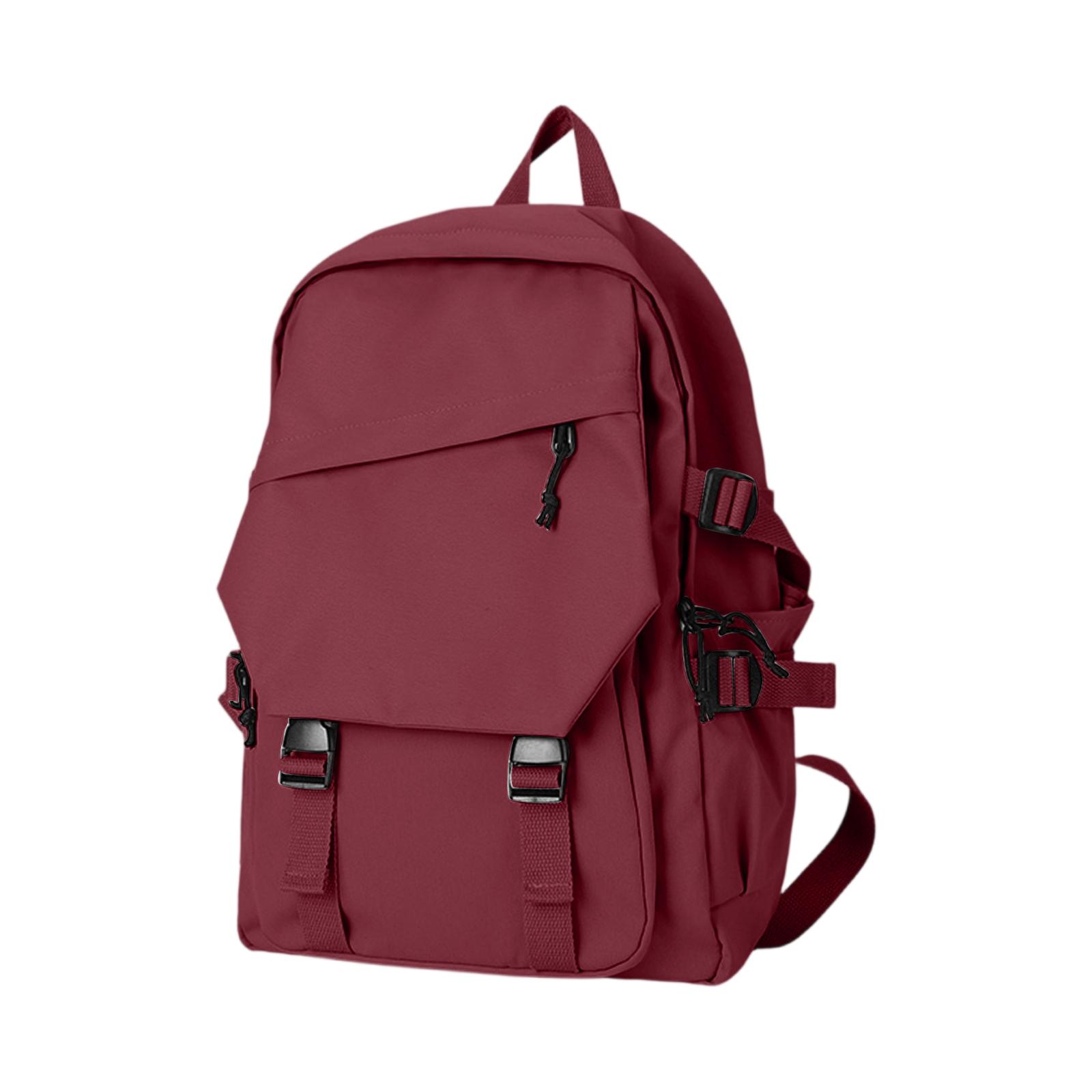 

Вместительный повседневный рюкзак для старшеклассников для деловых поездок, путешествий и поездок на работу One Size красный