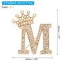 2pcs Letter Brooch Pins Crown Initial Rhinestone Alphabet A-W Letter Lapel Badges Pin for Women Suits Dress Coat Clothes Craft