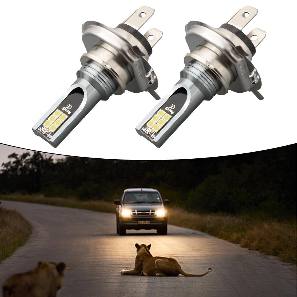 Headlights H4 LED DC 12V Fog Light Golden Yellow High Low Beam Car Accessories High Quality Material Brand New