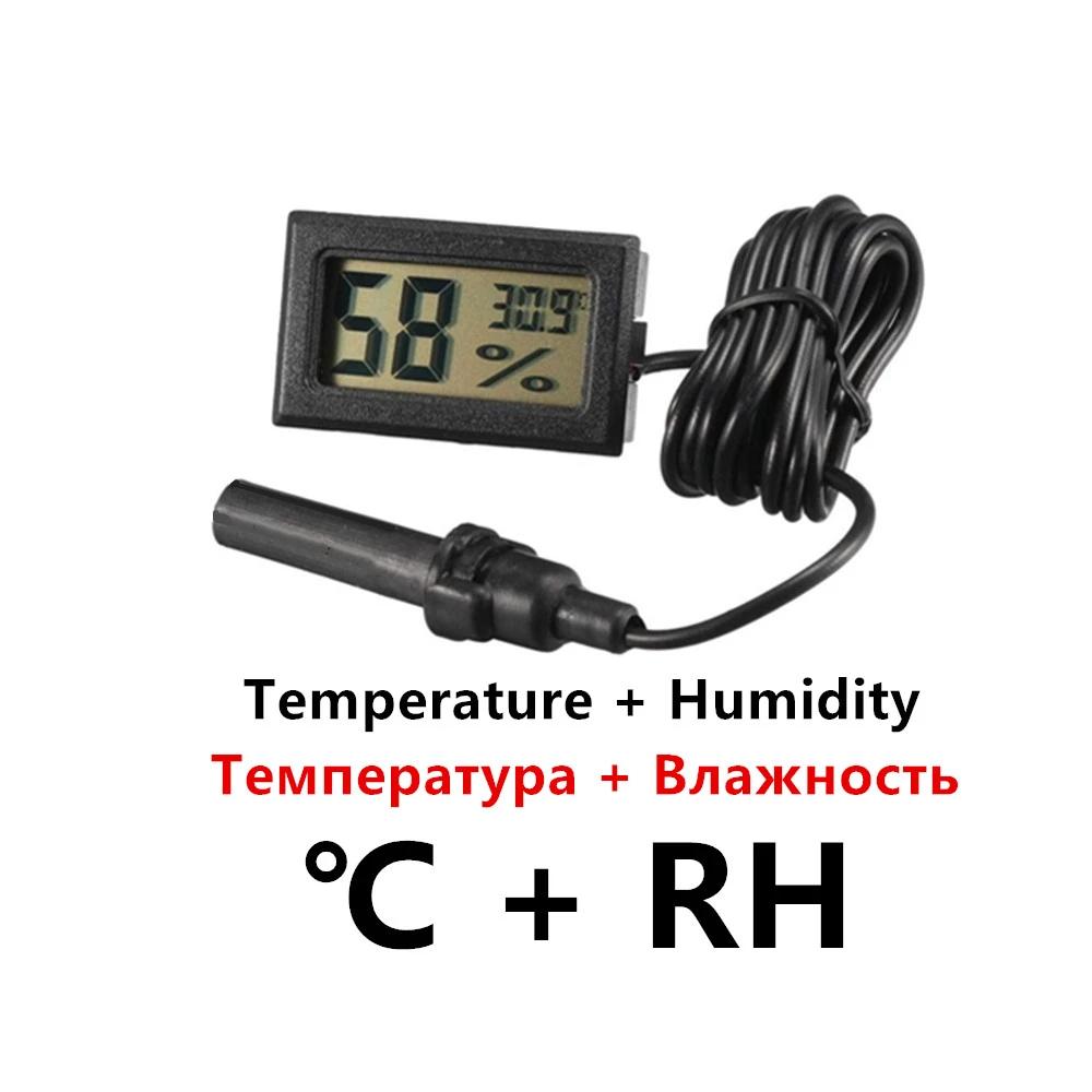 Mini LCD Digital Termometer Hygrometer Temperatur Inomhus Bekväm Temperatursensor Fuktighetsmätare Mätinstrument Kabel