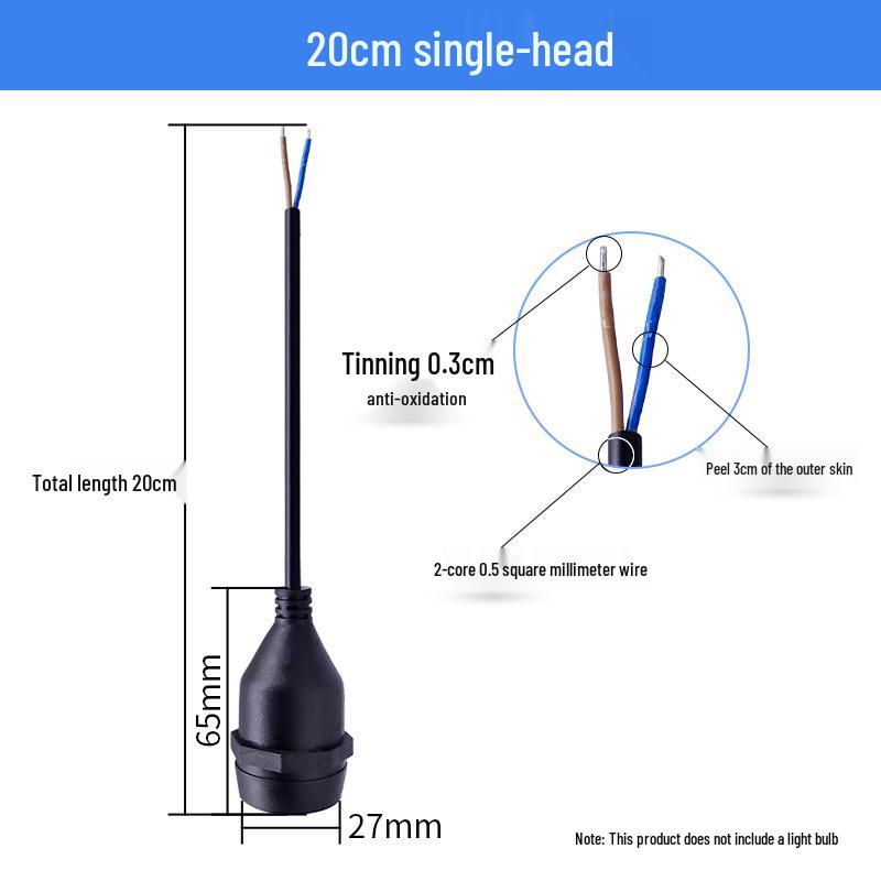 

E27 Outdoor Waterproof LED String Light with Copper Core and Extended Cord