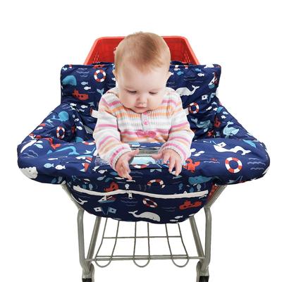 Baby High Chair Cover Children Shopping Cart Cover for Baby Chair Whale -SY014