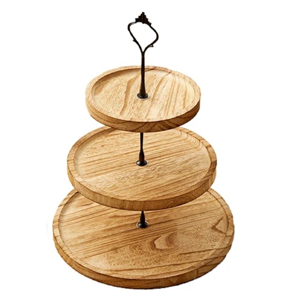 Decorative Wooden Cupcake Stand 2/3-Layer Cake Serving Tray Cupcake Holder Shelf  Dried Fruit