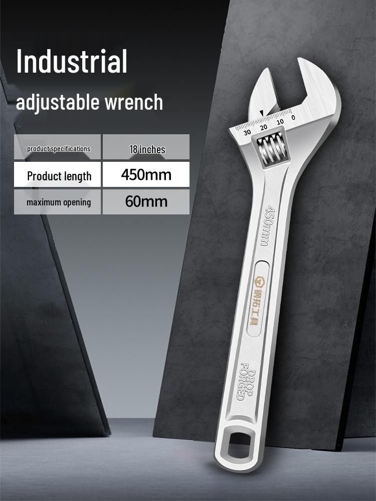 Cheie multifuncțională reglabilă de calitate industrială, deschidere mare, 12-18 inch, Unealtă pentru instalații sanitare