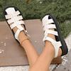 Fashion 2025 Summer New Rome Closed Toe Women's Sandals Outdoor Casual Platform with Buckle Strap Daily Plus Size Hollow Sandals Zapatos