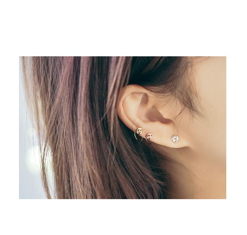 (Silver) Twist Earrings (Pin)