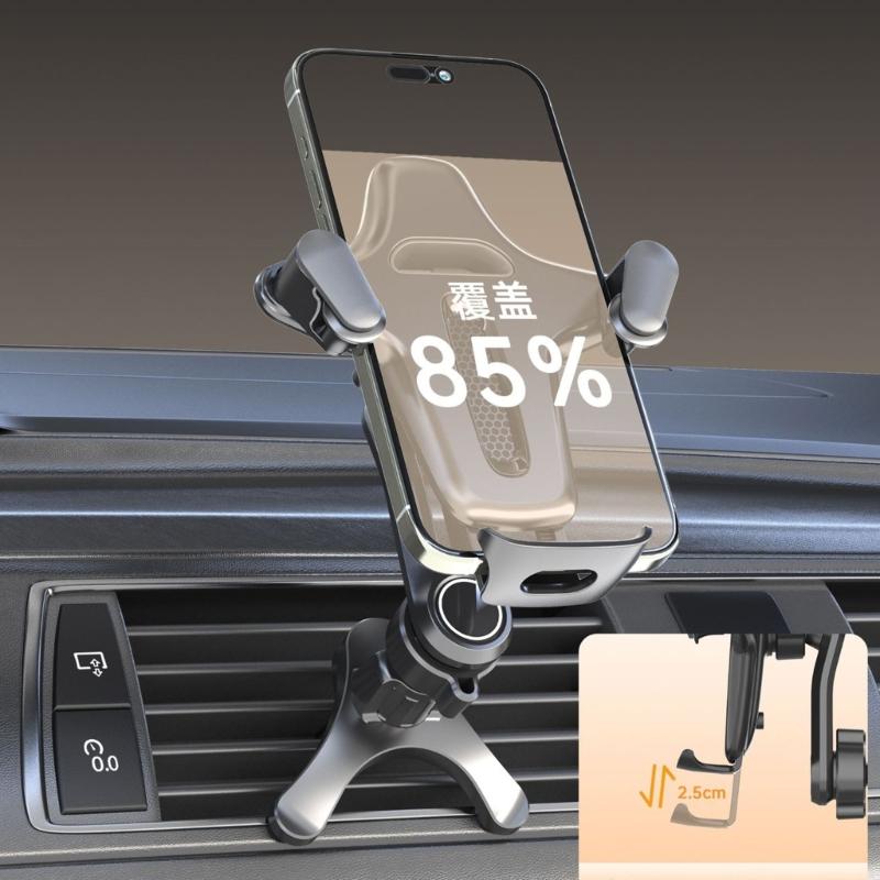 Shockproof Fast Release Car Air Vent Phone Mount Support Universal Y Shaped Bracket ABS Construction Anti Shake Design