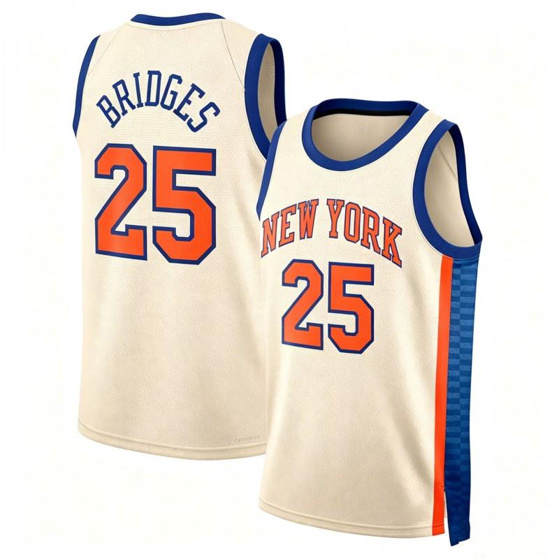Mens NBA Basketball Jersey Sleeveless Custom11 Brunson 33 Ewing 32 25 Bridges Team Fan Apparel