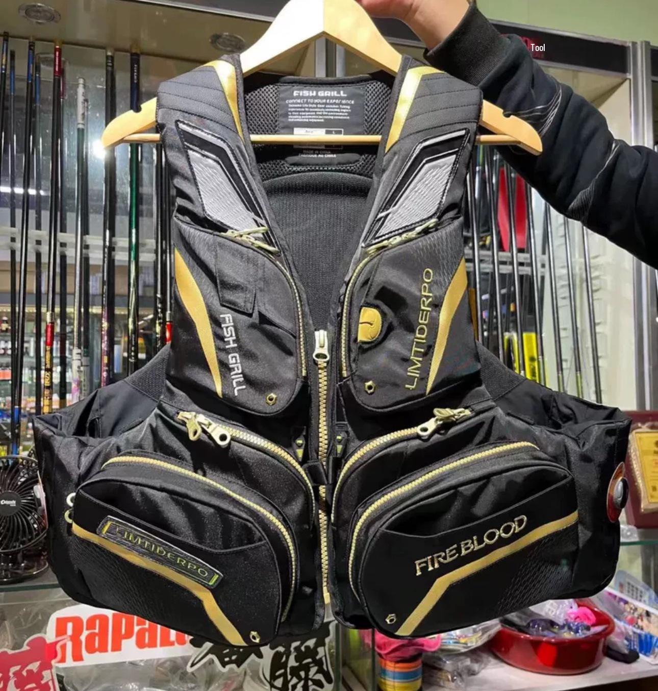 

High Buoyancy Fishing Vest: Detachable, Multifunctional for Inshore & Offshore Angling M (up to 60kg)