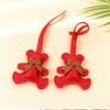 Soft PU Leather Keyring Fashion Cartoon Bag Pendant Cute Bow Bear Keychain  Hanging Accessory