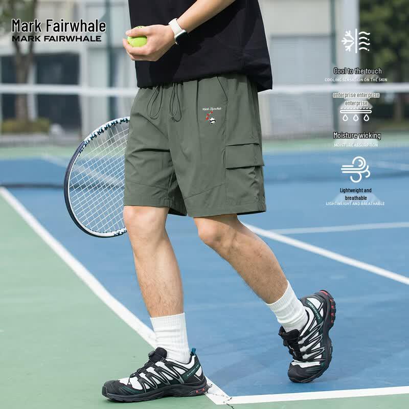 MARK FAIRWHALE Men s Ice Silk Cooling Casual Sports Shorts L