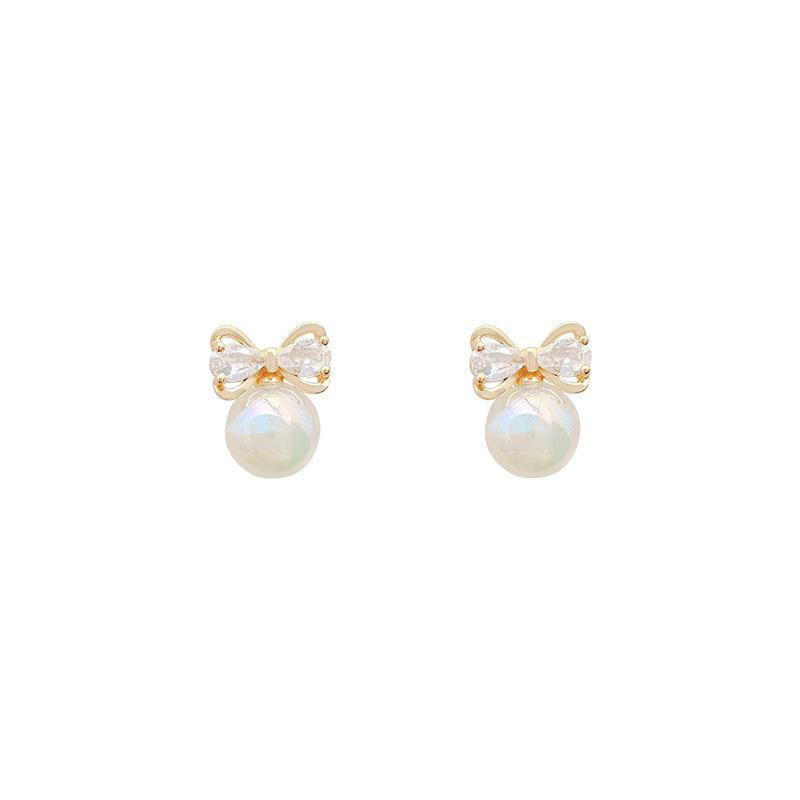 Elegante Süßwasserperlen-Ohrstecker für Damen - Trendig, Schlicht, Feenhafter Stil