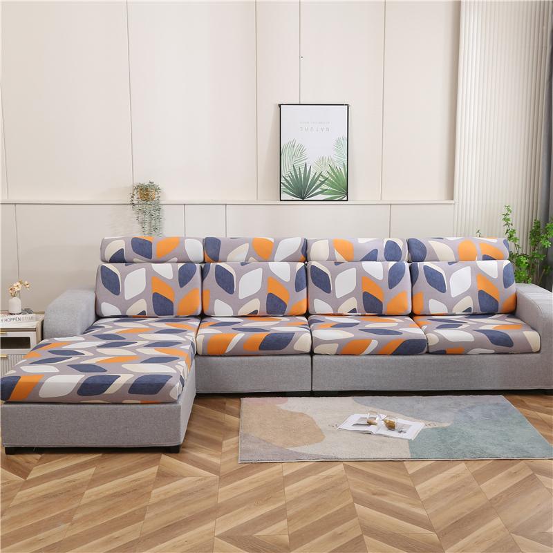 Floral Printed Sofa Seat Cushion Cover Furniture Protector Stretch Sofa Covers For Living Room Kids Pets Anti-Dust Removable