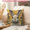 Adorable 2D Flat-Printed Bunny Embroidered Pillow Cover for Cozy Decor Sofa cushion cover, home decoration, 2D printing