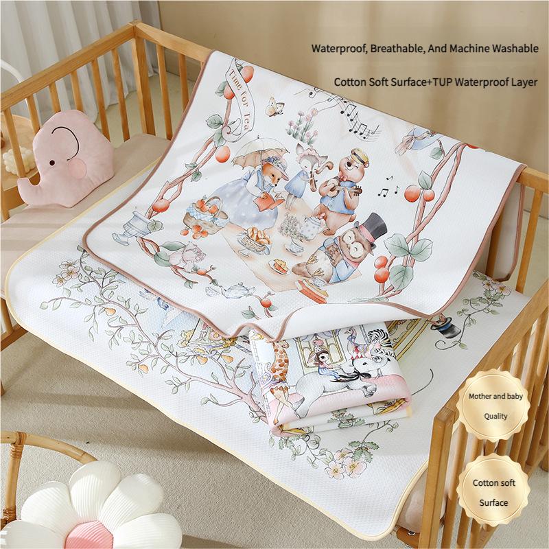 Waterproof Changing Pad A-Class Cotton Washable & Breathable for Incontinence Bed Mattress Protector 100cm