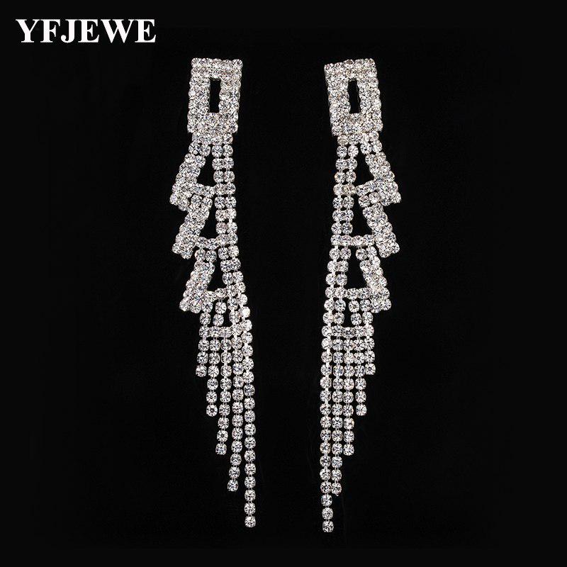 Cheap Long Crystal Earrings Fashion Jewelry Statement Earrings For