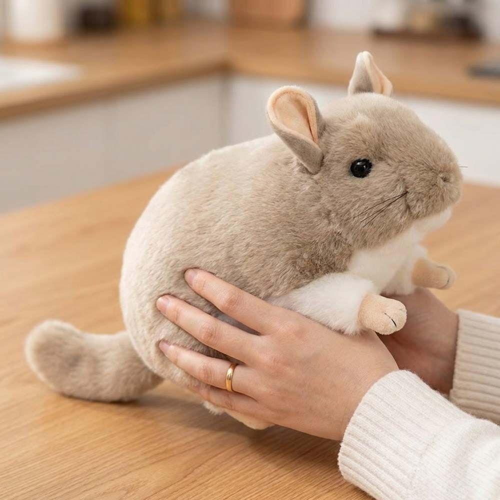 Lifelike Chinchilla Plush Toys Cozy Simulation Rat Doll Totoro Plush Doll  Children Companion