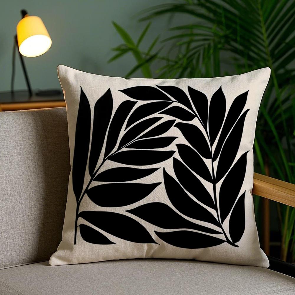 Classic Modern Flowers Cushion Cover Soft Short Plush Double-Sided Printing Home Decor Machine Washable Pillow Case Gift
