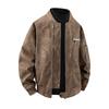 New leather jacket men's autumn men's slim stand-up collar casual jacket men's top windproof casual jacket jacket