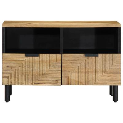 TV Stand In Brown 70 X 33 X 46 Cm Solid Mango Wood