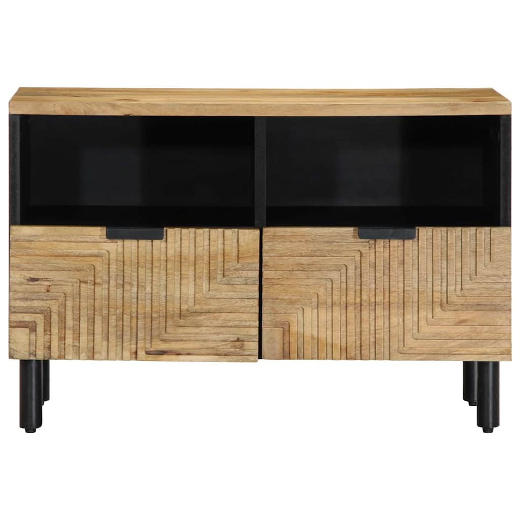 Szafka Rtv Brązowa 70X33X46 Cm Drewno Lite Mango