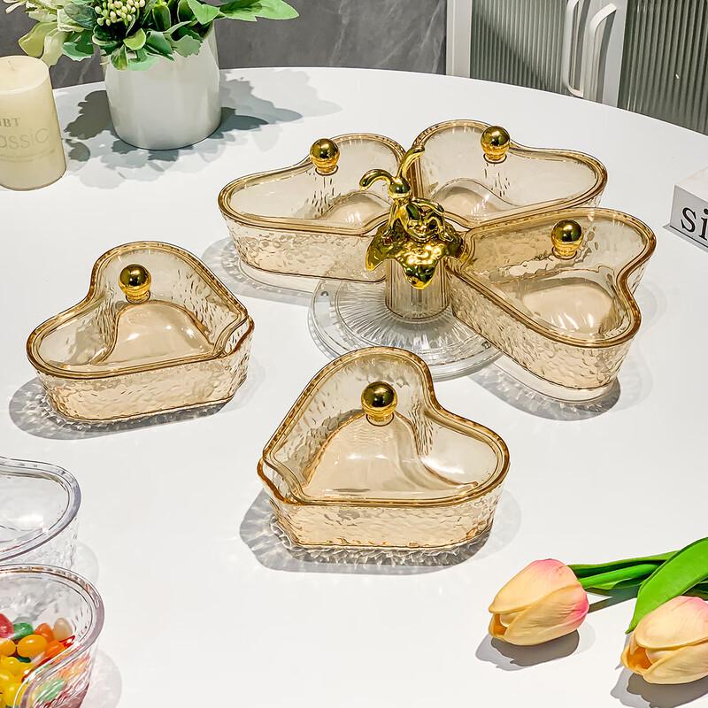 UOSU Amber Heart Rotating Snack Tray