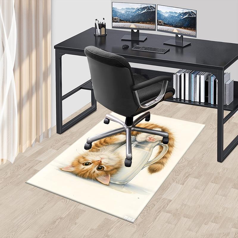 1PC cat milk Extra Large Non Slip Floor carpet, Office, family, bedroom Large Area Rug Indoor Rugs, Vibrant Colors