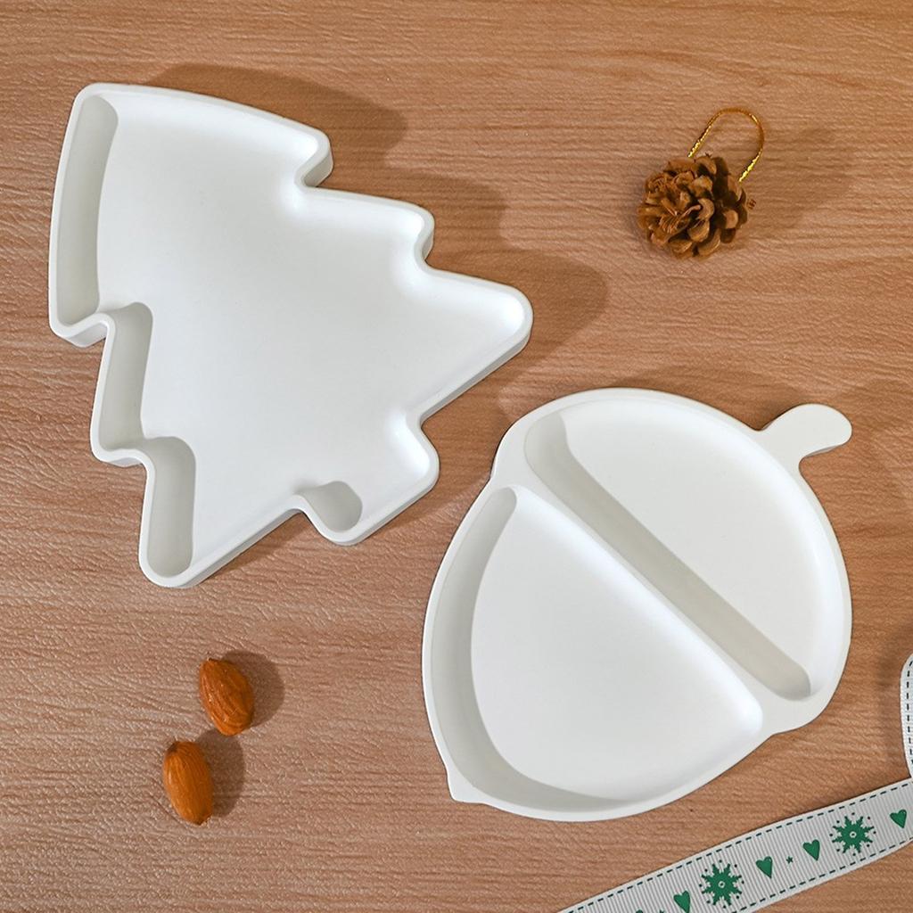 Fashionable Sturdy Silicone Resin Tray Mold Large Christmas Shape Craft Casting for Coasters Jewelry Storage Dishes