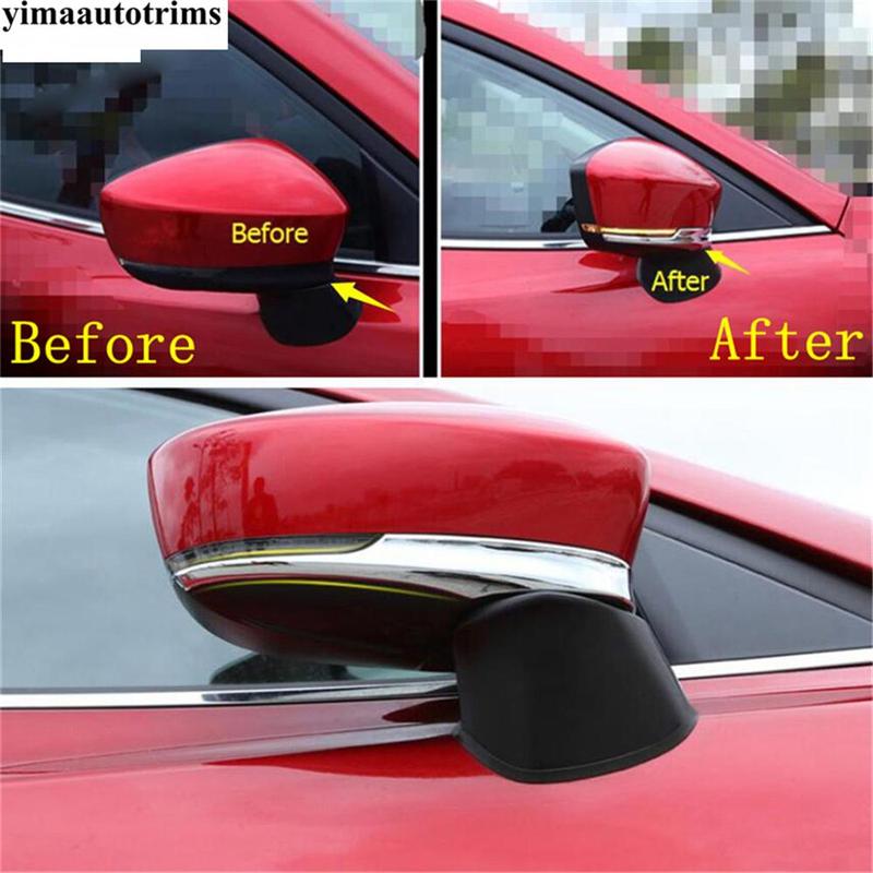Chrome Front Rear Fog Light Lamp Door Handle Bowl Grille Strip Rearview Mirror Cover Trim For Mazda 3 2017 2018 Car Accessories