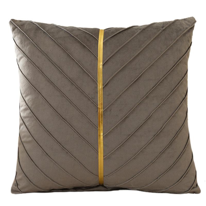 Household Flannel Pillow Cover Cojines Simple Pure Color Sofa Splicing Pillowcase Dutch Velvet Cushion Covers 45X45 Home Decor