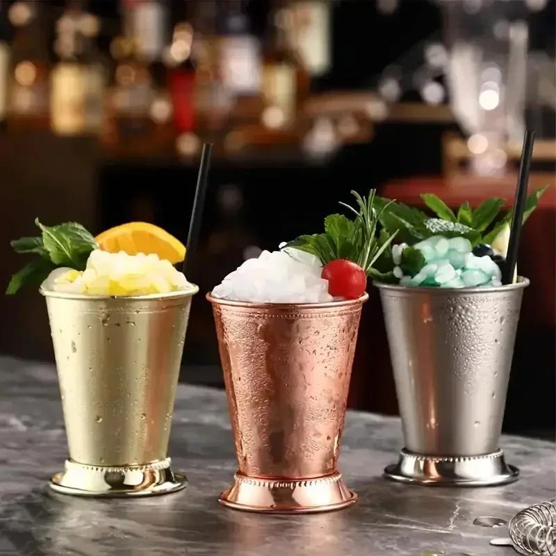 380ml Hrnček Mint Julep Nerezový Hrnček na Koktejly Hrnček na Mixované Nápoje Martini Mojito Nápoj Bar Párty Pivní Hrnčeky Julep Bar Sklenice na Víno pro každodenní použití