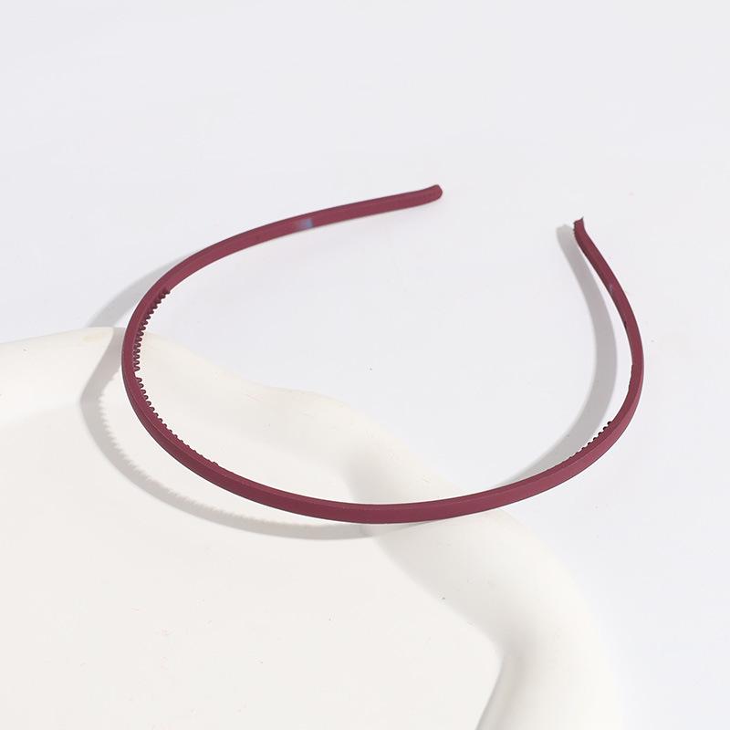 5mm Frosted Plastic Headband for Girls: Creative, Solid Color, Thin Edge with Teeth, Non-Slip, Versatile Hair Accessory