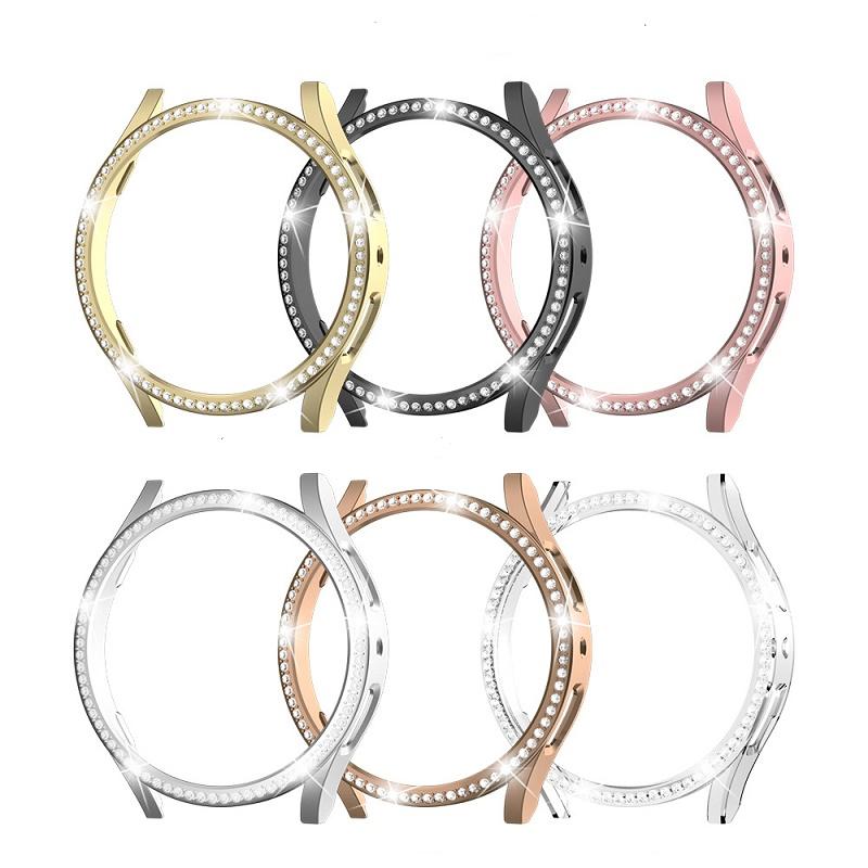 Bling Case for Samsung Galaxy Watch7 6 5 4 40mm 44mm Protective Case PC Encrusted Shiny Diamond Cover Bumper No Glass Accessorie