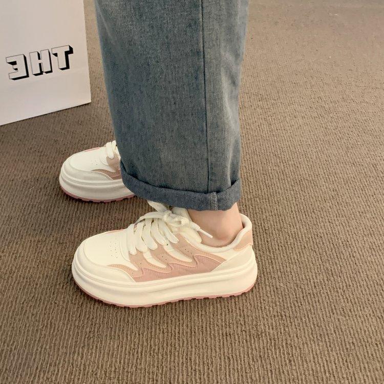 

Platform white shoes women s 2025 new summer women s shoes Internet celebrity fashion versatile thin breathable casual shoes 35