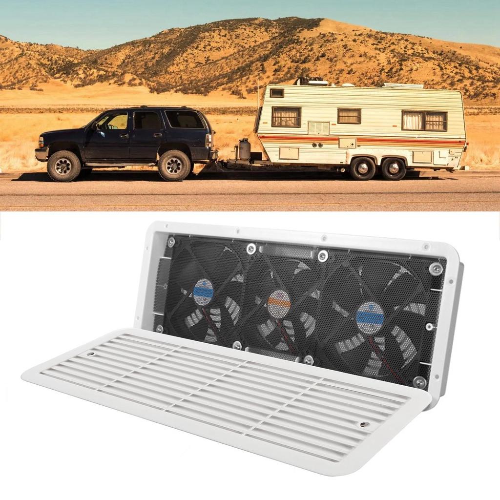 Rv Refrigerator Fan Rv Refrigerator Fan 12V Three Fans Quiet RV Side Vent Fan with Protecting Net for RV Motorhome Yacht Boat
