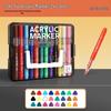 Diamond Acrylic Marker Pen Set for Glass Painting - Non-toxic, Soft Tip, Color Layering Stationery.