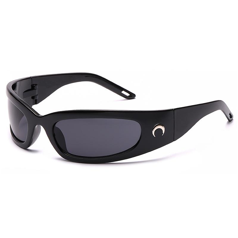 Sunglasses Crescent Sun Glasses Futuristic Fashionable I Disco Hip-hop Moon Trend 18095